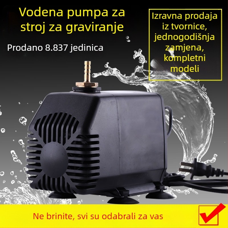 Podvodna pumpa za akvarij – cirkulacija vode i filtracija, niski šum, kompaktna pumpa za dekorativne stijene i kamenje
