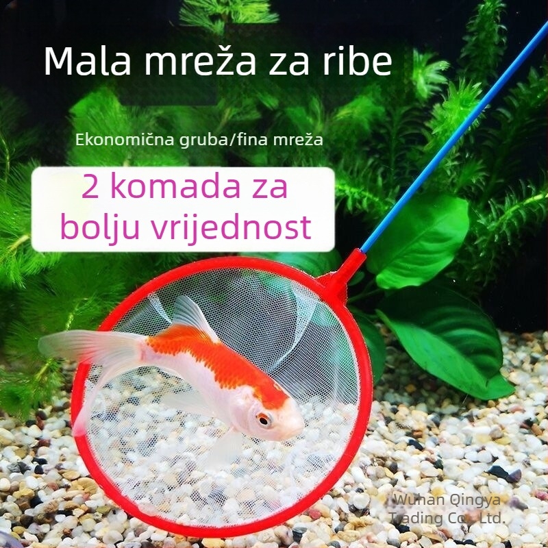 Mreža za akvarij za hvatanje riba, kružnog i kvadratnog oblika, za zlatne ribice i ukrasne ribice