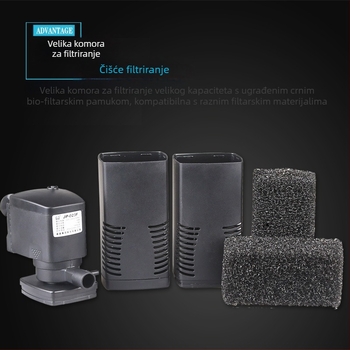 Sensen JP-022F Troj-in-1 Ugrađena Filter Pumpa za Akvarij s Filtracijom i Oksigenacijom