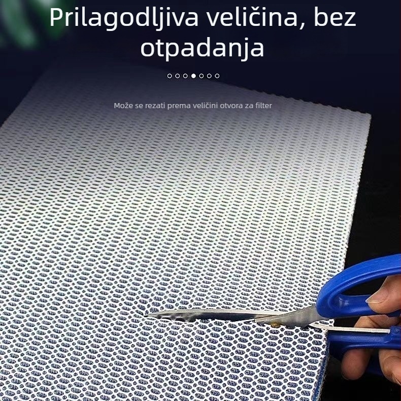 8D filtar pamuk za akvarij bez ljepila – debeli, gusto filtrirajući biofiltracijski medij s kubičnim pčelinjim saćem dizajnom
