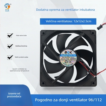 Mini automatizirani inkubator pribor s 48/56 ispušnih ventilatora i 96 gornjih i donjih ventilatora