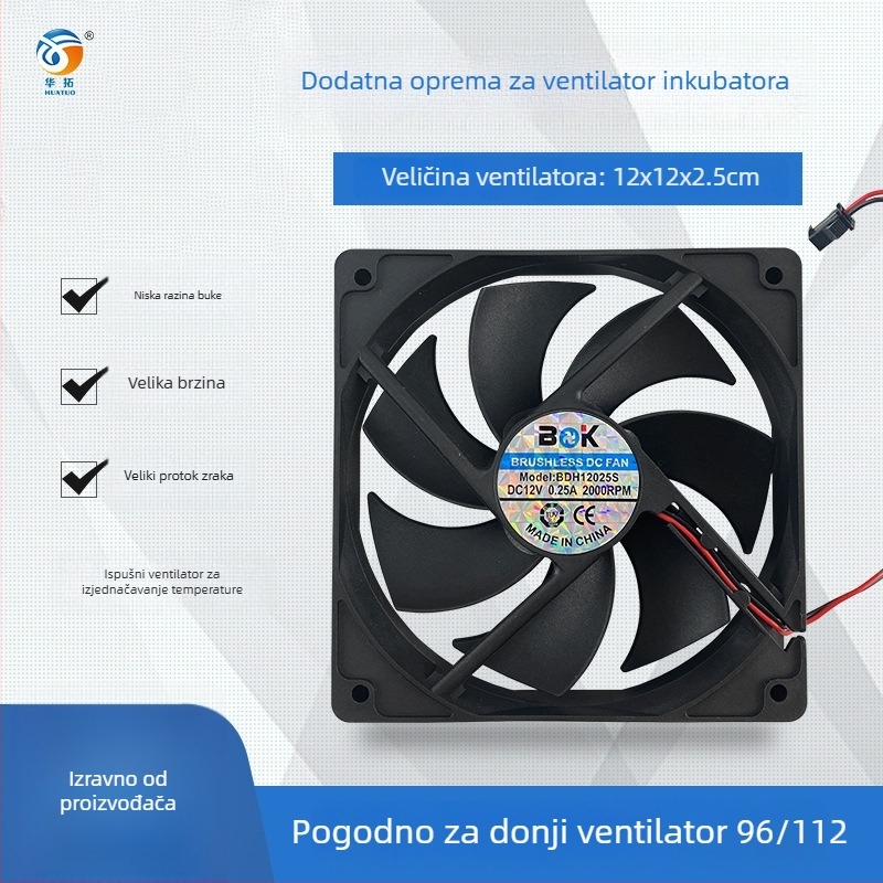 Mini automatizirani inkubator pribor s 48/56 ispušnih ventilatora i 96 gornjih i donjih ventilatora