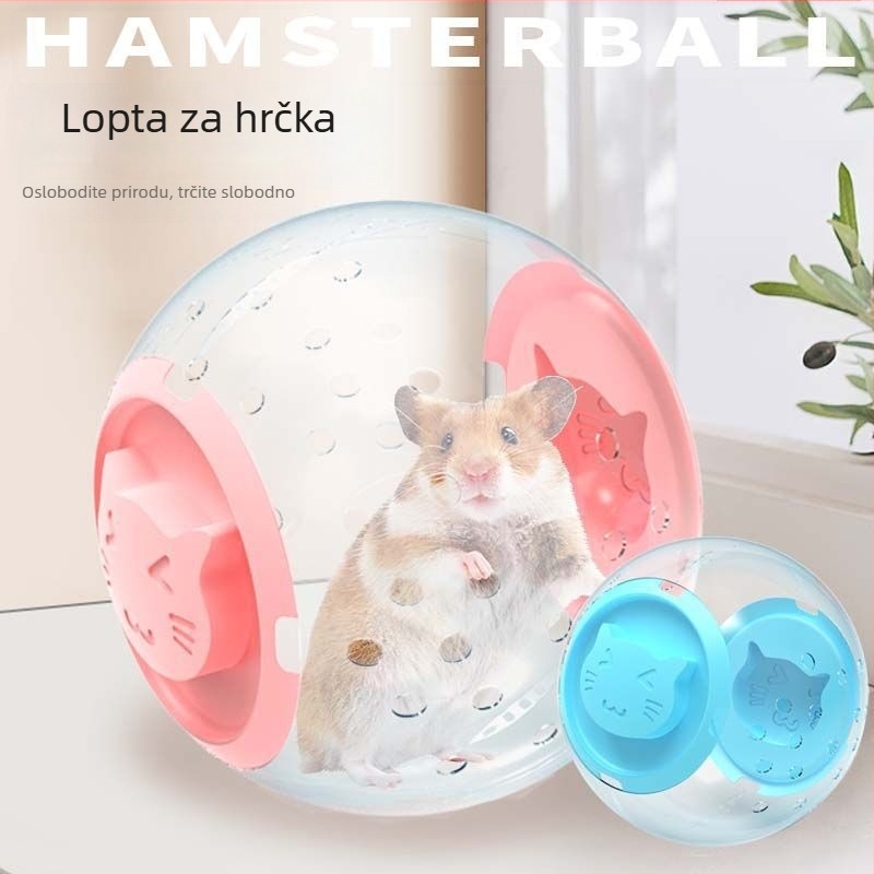 Set za hrčke: trkaća lopta i kolut, ukrasne igračke i prijenosni kavez