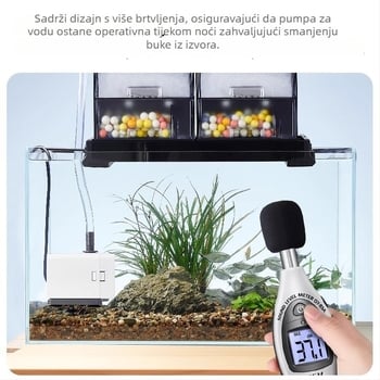 Podvodna pumpa za akvarij, iznimno tiha, donje i bočno usisavanje, cirkulacija i filtracija vode, pumpa za izmjenu vode