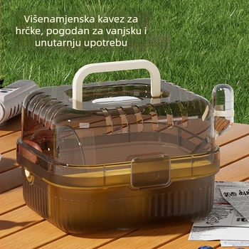 Prijenosni kavez za hrčke, ventilirani kvadratni kavez od PP materijala za male kućne ljubimce