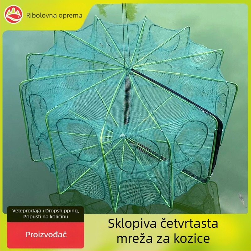 Sklopiva mreža-kavez za hvatanje škampa, rakova, jastoga i drugih morskih bića