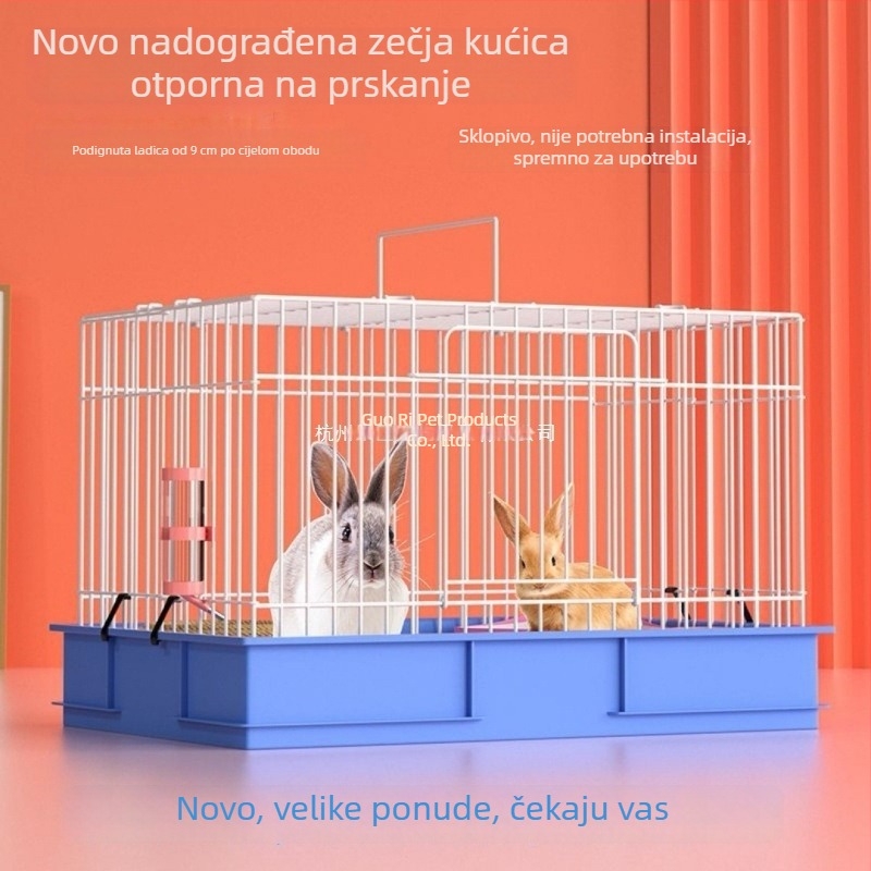 Veliki kućni kavez za zečeve, otporan na prskanje, za uzgoj zečeva i glodavaca – ojačani kavez