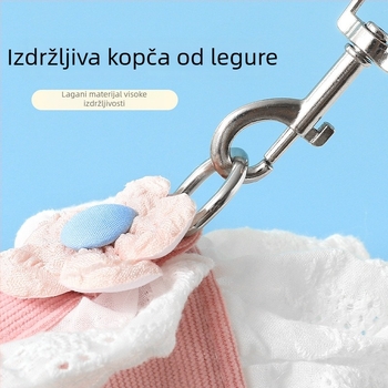 Set povodac i postroj za mačke s floralnim uzorkom, odjeća za mačke i pse, dodaci za šetnju štenaca