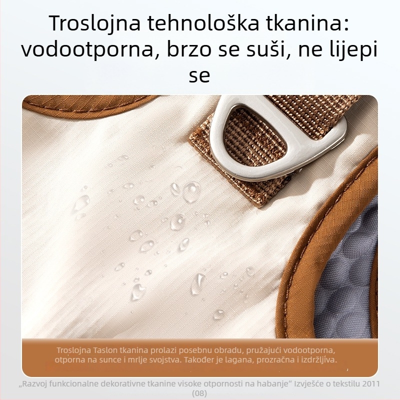 Postroj za mačke s vodilicom, lagan, svestran, protiv bijega, za mačke i male pse, Taslan s tri zaštite