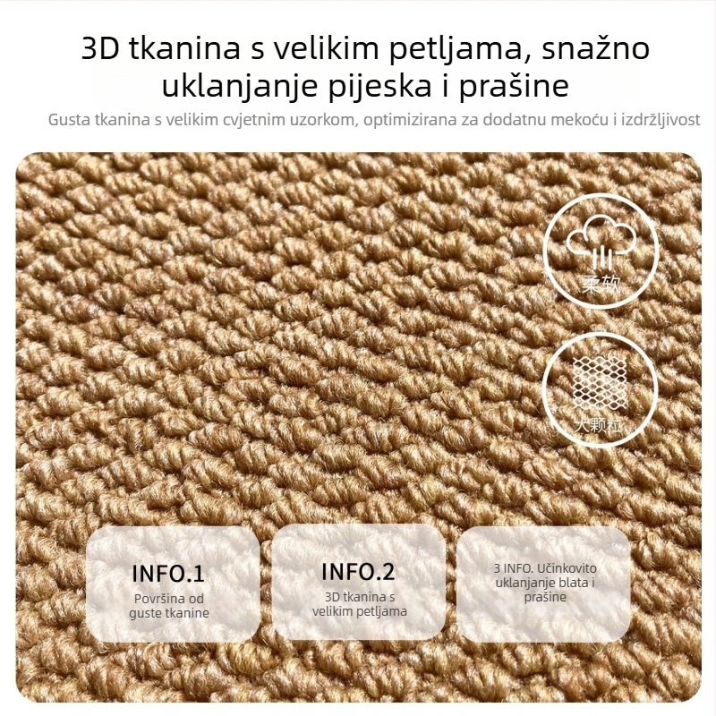 Kuhinjska podloga protiv klizanja, otporna na mrlje, imitacija sisala s motivom ananasovih krugova, kvadratnog oblika, prilagodljiva, vlakna polipropilena