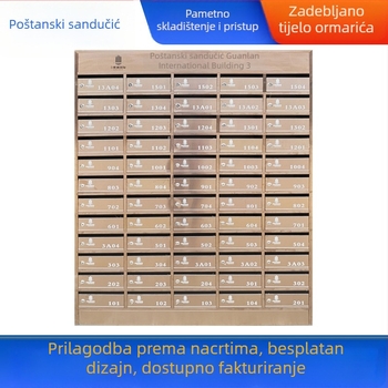 Poštanska kutija od nehrđajućeg čelika, zidna, za stambene kvartove, unutarnja i vanjska upotreba, višeslojna s višestrukim odjeljcima, stil vile