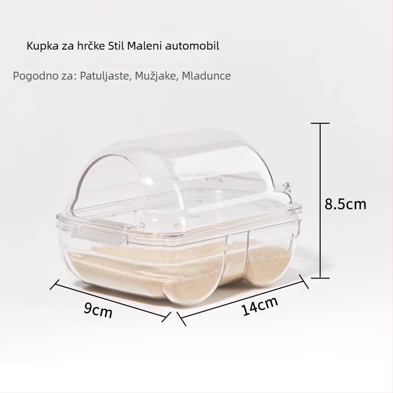 Kada za hamstera – dvostruka upotreba: kada za kupanje i posuda za pijesak za male kućne ljubimce