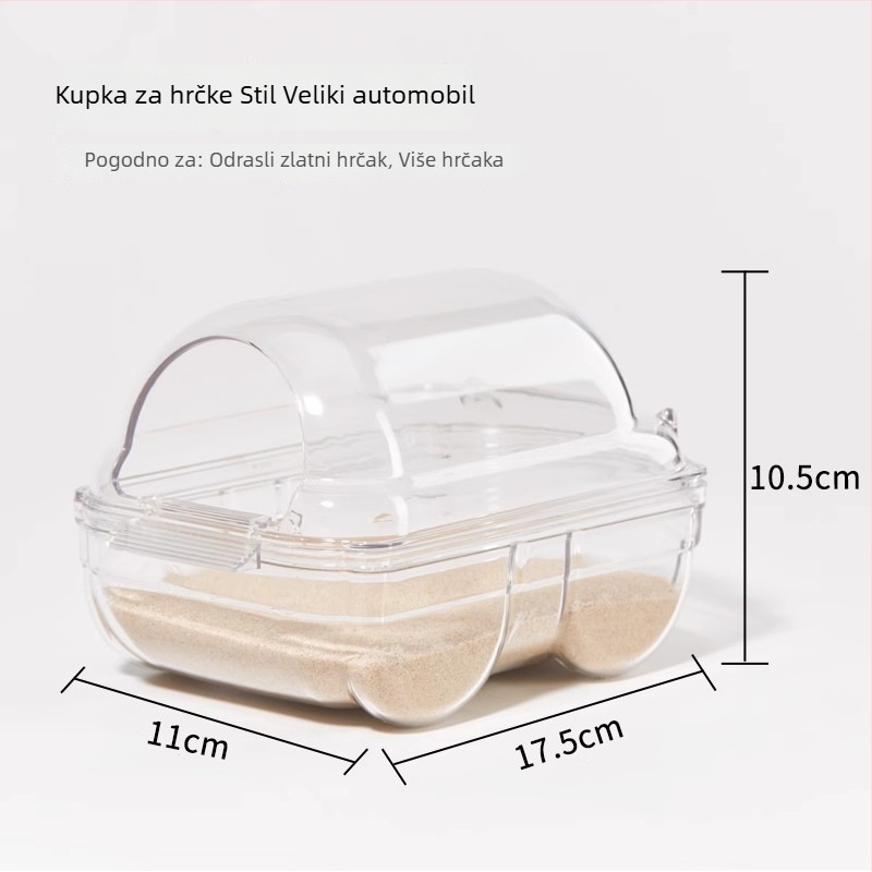 Kada za hamstera – dvostruka upotreba: kada za kupanje i posuda za pijesak za male kućne ljubimce