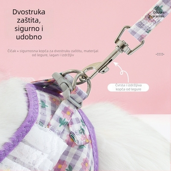 Povodac za mačke s prsnim remenom u stilu vesta