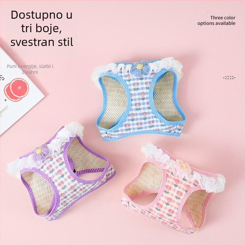 Povodac za mačke s prsnim remenom u stilu vesta