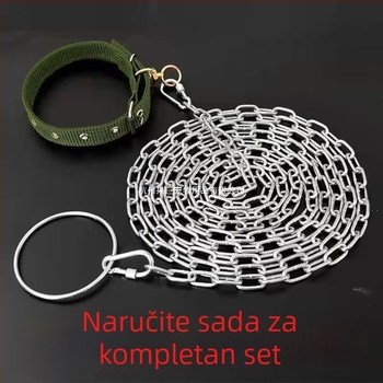 Povodac za psa protiv ugriza, otporan na hrđu, lanac za psa i ogrlica