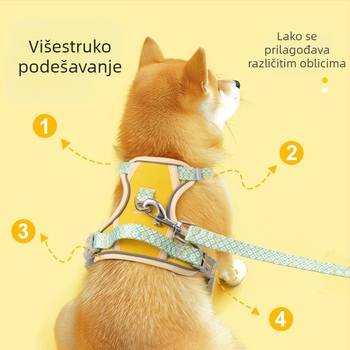 I-oblikovani pas za pse srednje i velike veličine, dizajn protiv izlaska, za šetnje