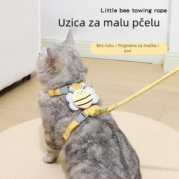 Na skladištu: postroj i povodac za mačke s dizajnom protiv bijega, regulirani vest-stil, I-oblik remena za šetnju
