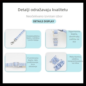Harnaš za šetnju mačke s vodilicom i haljinom princeze, dvostruka upotreba za kućne ljubimce prilikom izlaska