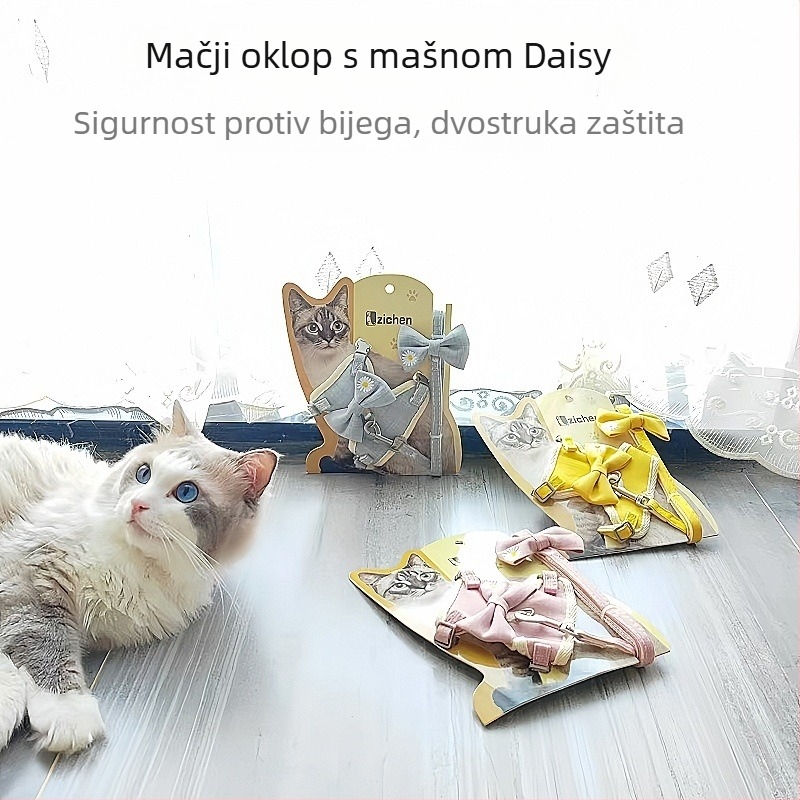 Harnas za mačku s I-oblikom mašne, udoban kaiš