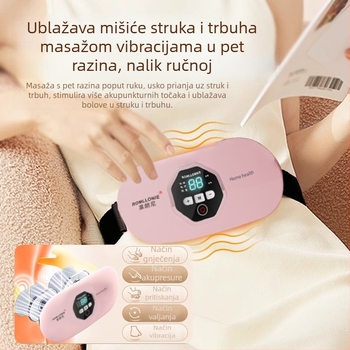 Remenski pojas s grijanjem i vibracijom za olakšanje tijekom mjesečnice
