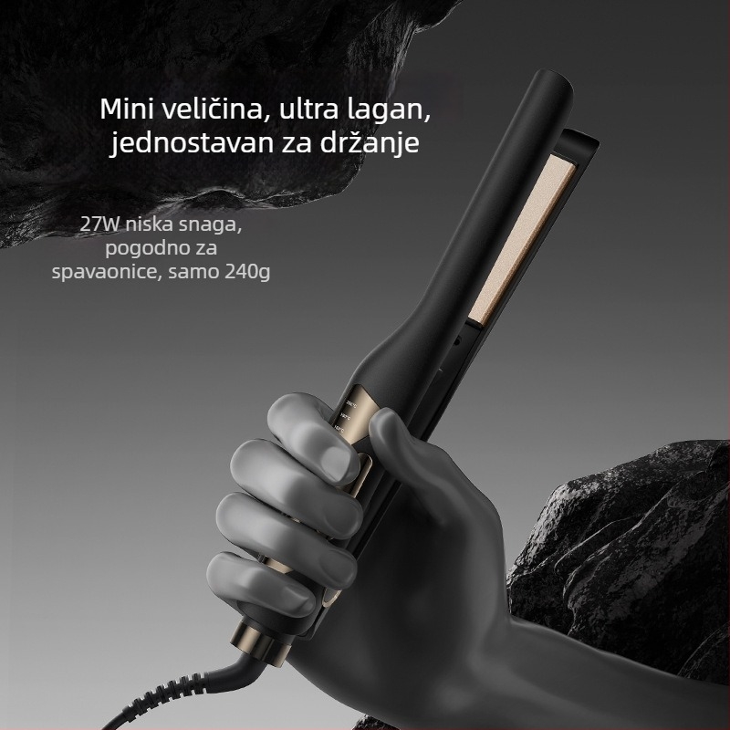 MinHuang 3D keramički alat za regulaciju temperature za kovrčanje i ravnanje kose za muškarce – mali valoviti alat za bradu