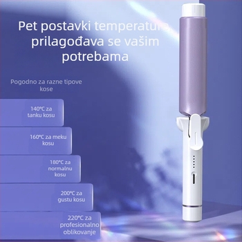 Nova kovrčava pegla promjera 40 mm s unutarnjom stegom za velike valove, pahuljaste vodene kovrče u obliku jaja – jednostavan alat za stiliziranje kose