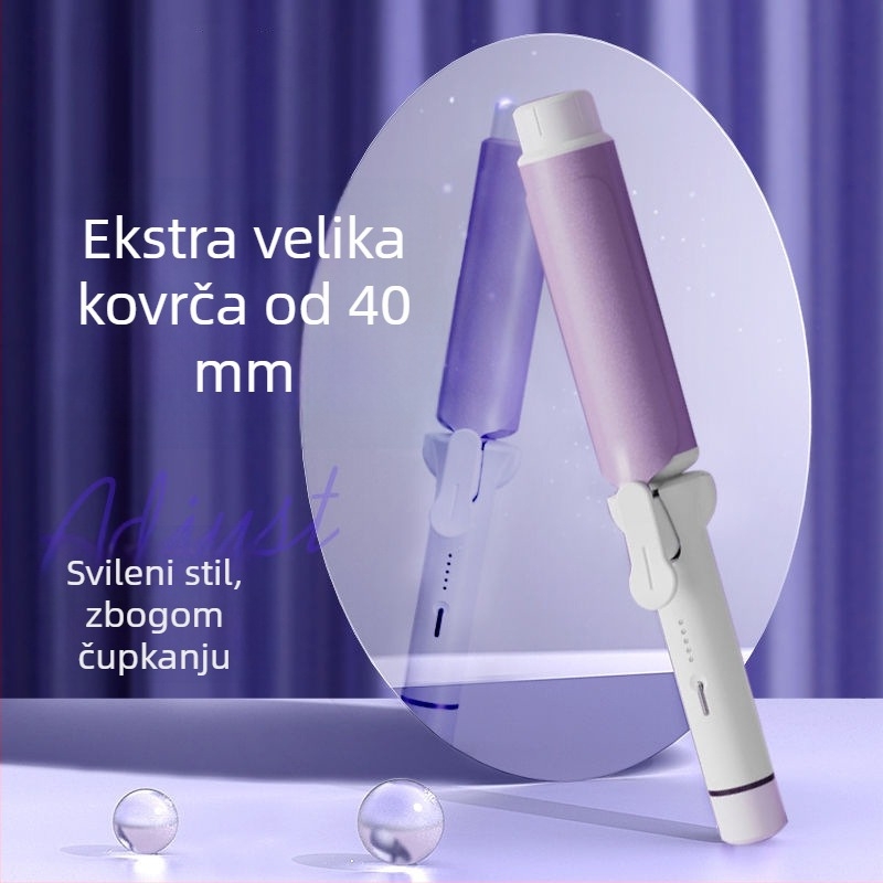 Nova kovrčava pegla promjera 40 mm s unutarnjom stegom za velike valove, pahuljaste vodene kovrče u obliku jaja – jednostavan alat za stiliziranje kose
