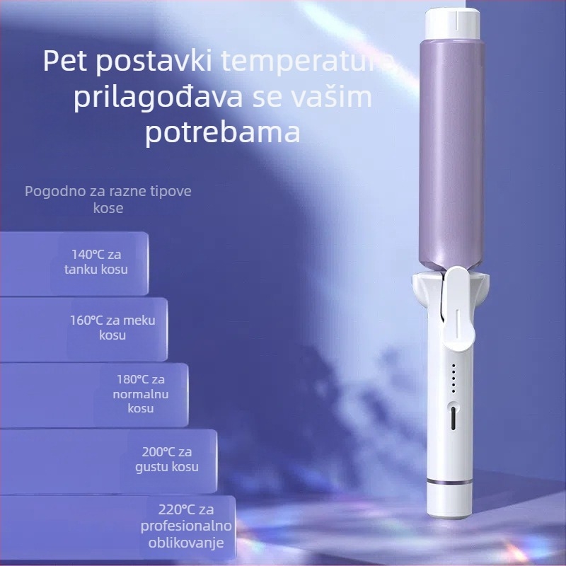 Nova kovrčava pegla promjera 40 mm s unutarnjom stegom za velike valove, pahuljaste vodene kovrče u obliku jaja – jednostavan alat za stiliziranje kose