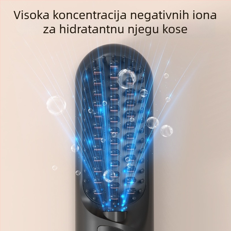 Bežični češalj s negativnim ionima za ravnanje i kovrčanje kose, mini prijenosni styling uređaj za suhu kosu
