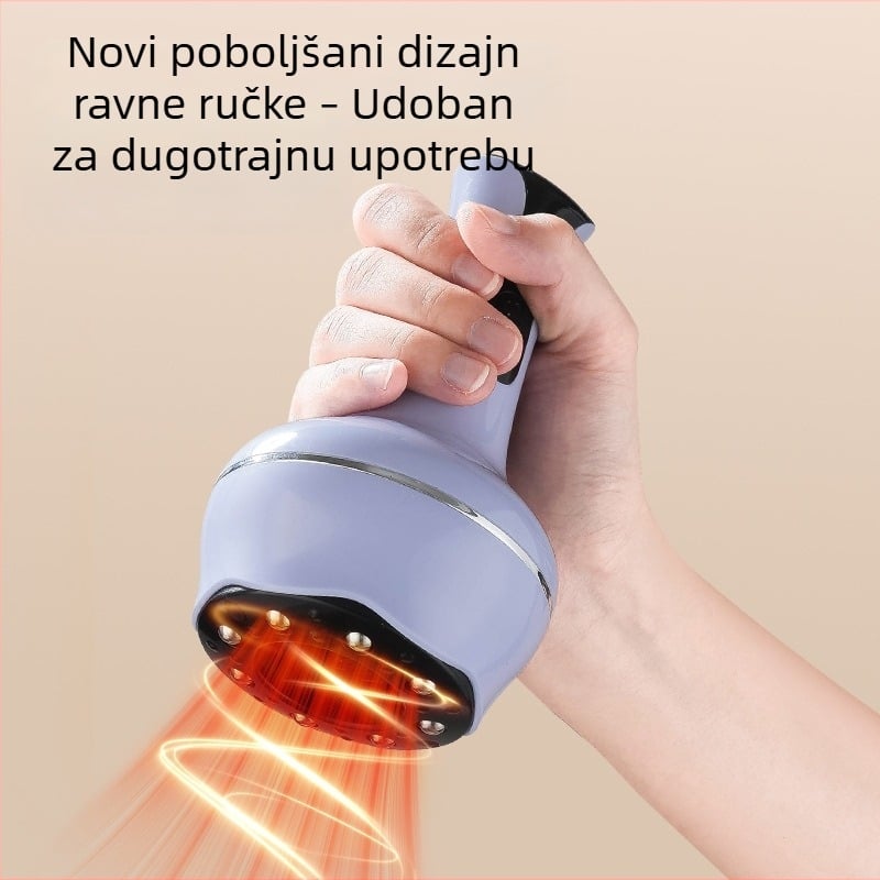Električna grijana meridijanska četka za kućnu upotrebu, višenamjenski uređaj za cupping i struganje cijelog tijela