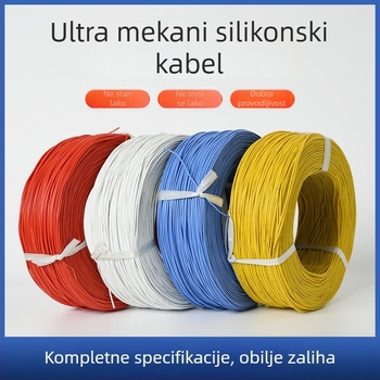 8 AWG Ekstra mekan silikon vodič visoke temperature, plamen-otporan tinirani bakar za skladištenje energije u baterijama