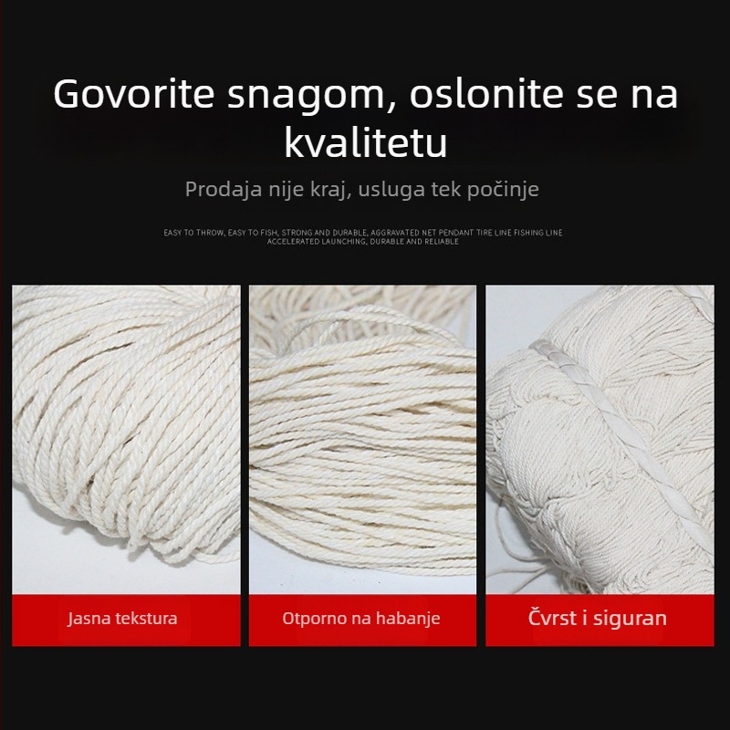 Građevinska pamučna nit i najlonska linija
