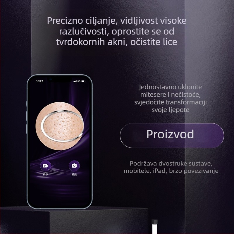 Vidljivi električni čistač crnih točkica s iglom za akne i čišćenjem pora