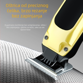Električni aparat za šišanje kose za kućnu i salonsku upotrebu, USB punjenje, visoka snaga, digitalni prikaz, oštrice od nehrđajućeg čelika