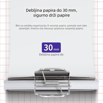 Deli 9532 Oblikovani metalni klip za karte, srebrni organizator dokumenata, 3 komada, 102 mm