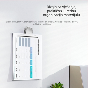 Deli 9532 Oblikovani metalni klip za karte, srebrni organizator dokumenata, 3 komada, 102 mm