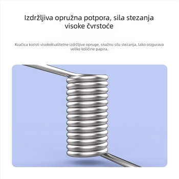 Deli 9532 Oblikovani metalni klip za karte, srebrni organizator dokumenata, 3 komada, 102 mm