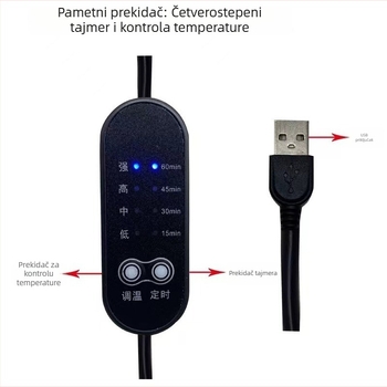 USB grijaća jastučnica za vrat, niskonaponsko grijanje 5V, netkani materijal za toplinsku terapiju