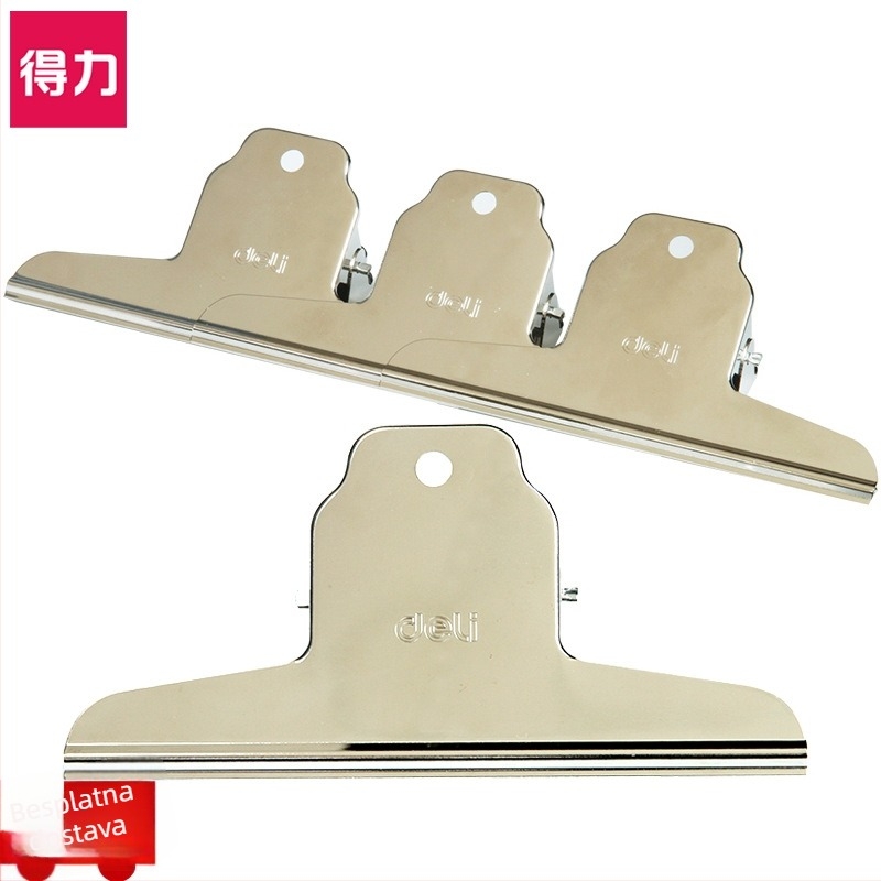 Deli 9531 planinski oblik metalni klips za kartice, klip za dokumente, duljina 145/102/76/127 mm