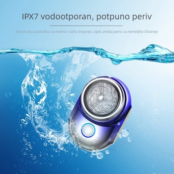 Sony Ericsson V6 vodootporni mini prijenosni električni brijač za muškarce, auto-montiran, rotirajuća glava