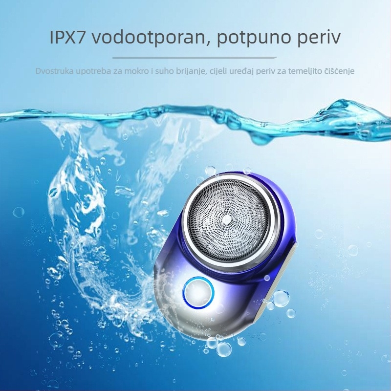 Sony Ericsson V6 vodootporni mini prijenosni električni brijač za muškarce, auto-montiran, rotirajuća glava