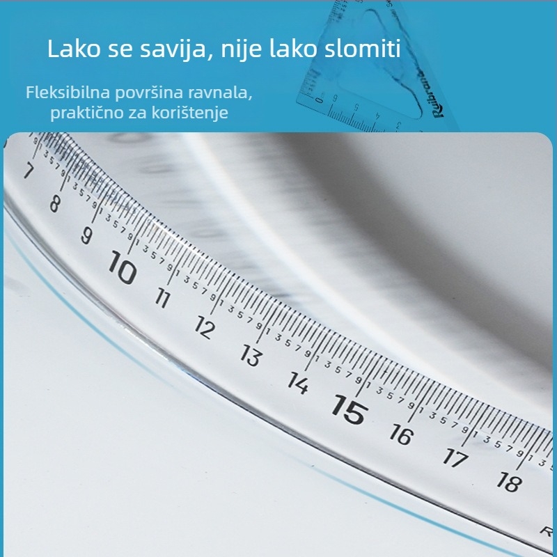 Plastična centimetarska ravnala s jasnim milimetarskim oznakama – otporna, jednostavna za čitanje, idealna za školu