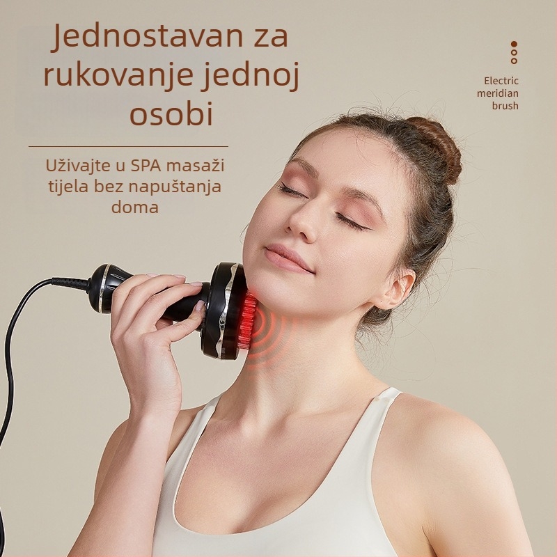 Pet elementarna električna meridijanska masažna četka za kućnu upotrebu – masaža cijelog tijela