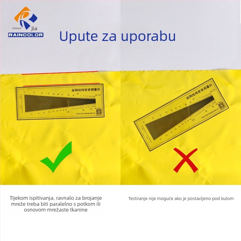 Uređaj za mjerenje gustoće mreže za sitotisak