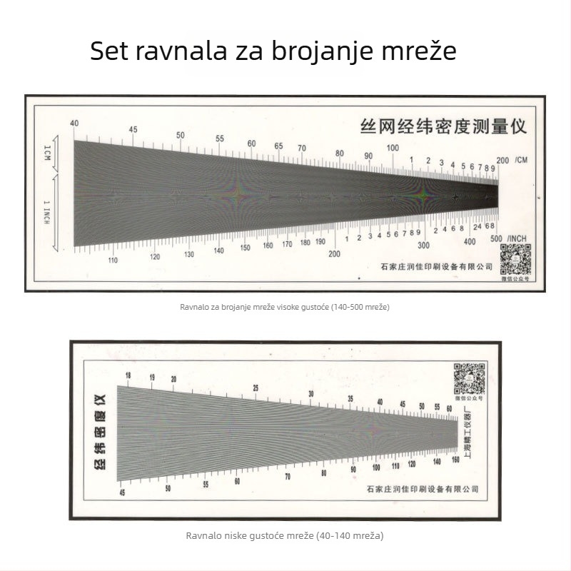 Uređaj za mjerenje gustoće mreže za sitotisak