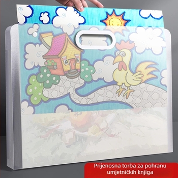 PP umjetnički portfel s torbom za pohranu crteža, A4 veličina, mat završna obrada, 4K/8K djela