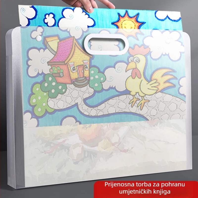 PP umjetnički portfel s torbom za pohranu crteža, A4 veličina, mat završna obrada, 4K/8K djela