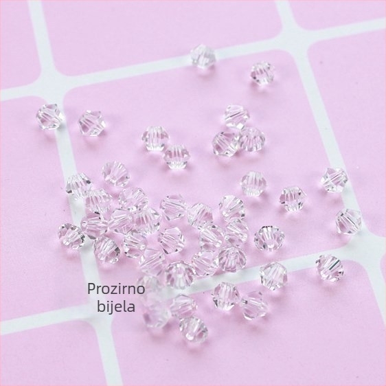 Kristalne staklene perle, labave perle 3/4/5/6/8 mm za izradu nakita