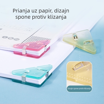 Deli QJ8530 Trokutasti klip – rubni stezalj i trokutni folder za učenike
